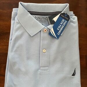 Nautica performance deck polo classic fit XL, light blue